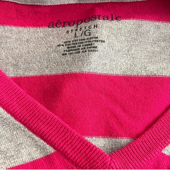 2000s vintage aeropostale hot pink and grey sweater - Picture 5 of 5